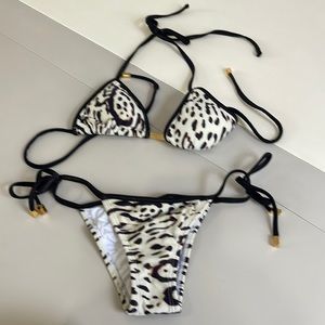 Vix leopard print bikini top and bottoms